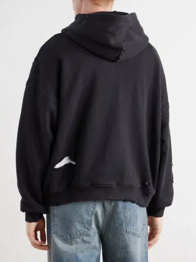 Nahmias Distressed Cotton-Jersey Zip-Up Hoodie - Men | Thumbnail 4 Nahmias Distressed Cotton-Jersey Zip-Up Hoodie - Men | Thumbnail 4