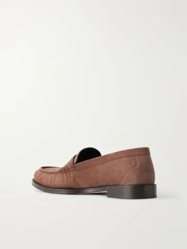 Brunello Cucinelli Suede Penny Loafers - Men | Thumbnail 4 Brunello Cucinelli Suede Penny Loafers - Men | Thumbnail 4