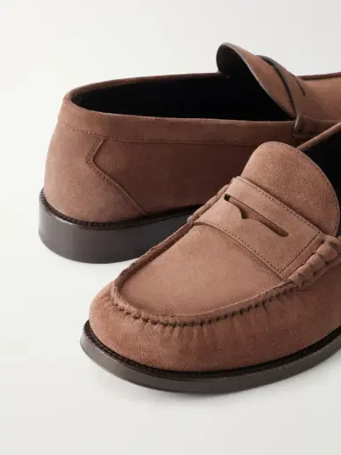 Brunello Cucinelli Suede Penny Loafers - Men | Thumbnail 5 Brunello Cucinelli Suede Penny Loafers - Men | Thumbnail 5