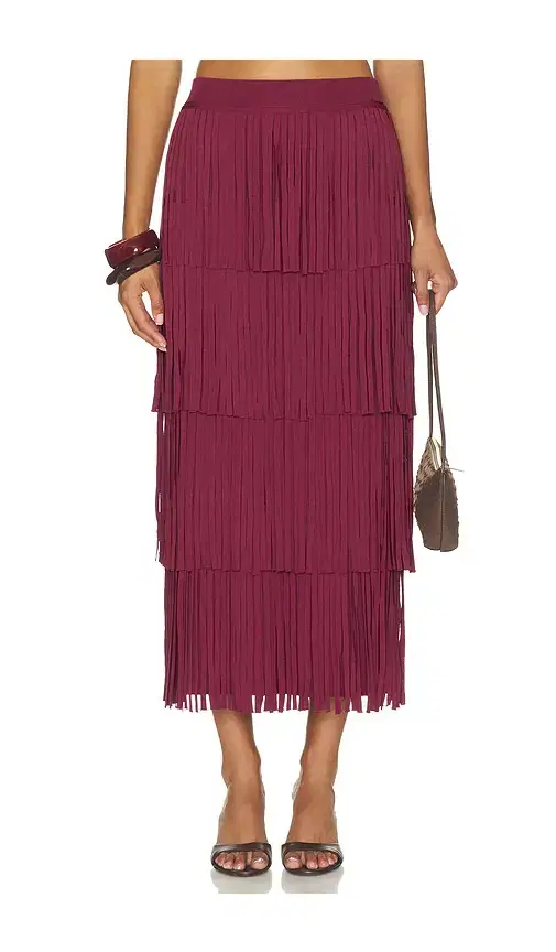 Za Za Knit Fringe Skirt Za Za Knit Fringe Skirt