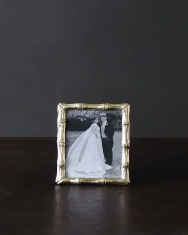 Beatriz Ball FRAME Sierra Modern Bamboo 5 x 7 Picture Frame (Gold) | Thumbnail 2 Beatriz Ball FRAME Sierra Modern Bamboo 5 x 7 Picture Frame (Gold) | Thumbnail 2
