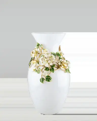 Jay Strongwater Gabrielle Rose Grand Vase, 19" | Thumbnail 2 Jay Strongwater Gabrielle Rose Grand Vase, 19" | Thumbnail 2
