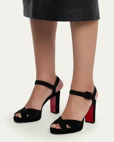 Christian Louboutin 100mm Cora Suede Platform Sandals | Thumbnail 2 Christian Louboutin 100mm Cora Suede Platform Sandals | Thumbnail 2