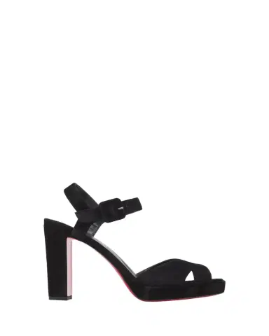 Christian Louboutin 100mm Cora Suede Platform Sandals | Thumbnail 1 Christian Louboutin 100mm Cora Suede Platform Sandals | Thumbnail 1