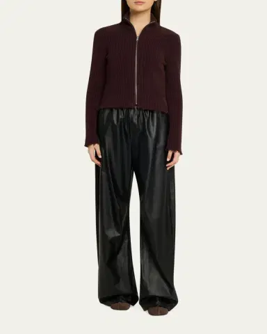 Maison Margiela Faux Leather Wide-Leg Pants | Thumbnail 2 Maison Margiela Faux Leather Wide-Leg Pants | Thumbnail 2