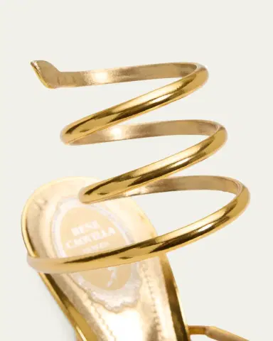 Rene Caovilla 130mm Metallic Leather Platform Snake-Wrap Sandals | Thumbnail 5 Rene Caovilla 130mm Metallic Leather Platform Snake-Wrap Sandals | Thumbnail 5
