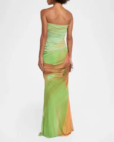 Retrofête Isadore Strapless Ruched Dress | Thumbnail 3 Retrofête Isadore Strapless Ruched Dress | Thumbnail 3