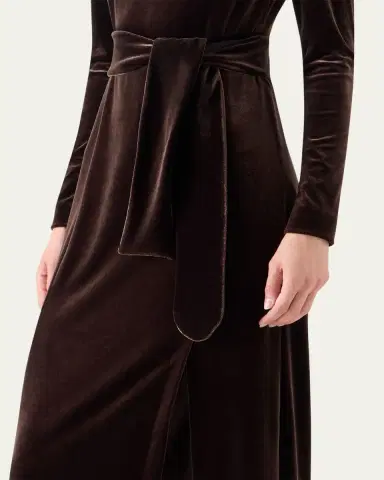 Akris punto Techno Stretch Velvet Midi Dress | Thumbnail 5 Akris punto Techno Stretch Velvet Midi Dress | Thumbnail 5
