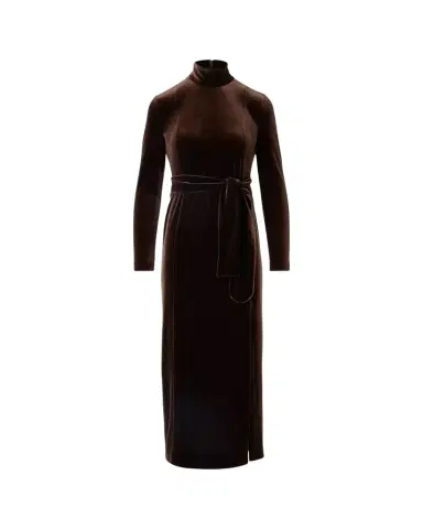 Akris punto Techno Stretch Velvet Midi Dress | Thumbnail 1 Akris punto Techno Stretch Velvet Midi Dress | Thumbnail 1