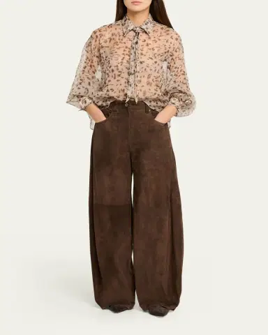 Brunello Cucinelli Printed Silk Chiffon Shirt | Thumbnail 2 Brunello Cucinelli Printed Silk Chiffon Shirt | Thumbnail 2