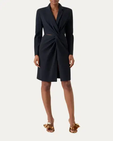Akris Twisted Waist Cutout Blazer Dress | Thumbnail 2 Akris Twisted Waist Cutout Blazer Dress | Thumbnail 2