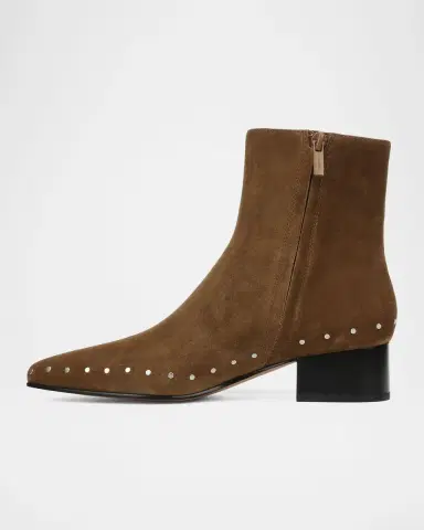 Vince 40mm August Studded Suede Ankle Boots | Thumbnail 4 Vince 40mm August Studded Suede Ankle Boots | Thumbnail 4