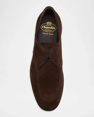 Church's Men's Salford Suede Rubber-Sole Derby Shoes | Thumbnail 3 Church's Men's Salford Suede Rubber-Sole Derby Shoes | Thumbnail 3