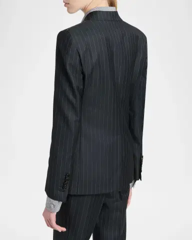 TOM FORD Wool-Mohair Pinstripe Blazer | Thumbnail 3 TOM FORD Wool-Mohair Pinstripe Blazer | Thumbnail 3