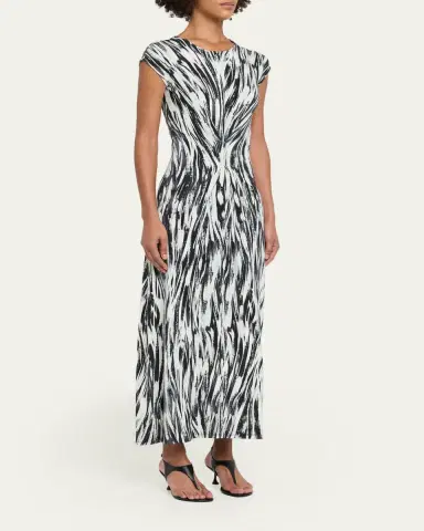 Proenza Schouler White Label Miranda Belted A-Line Maxi Dress | Thumbnail 4 Proenza Schouler White Label Miranda Belted A-Line Maxi Dress | Thumbnail 4