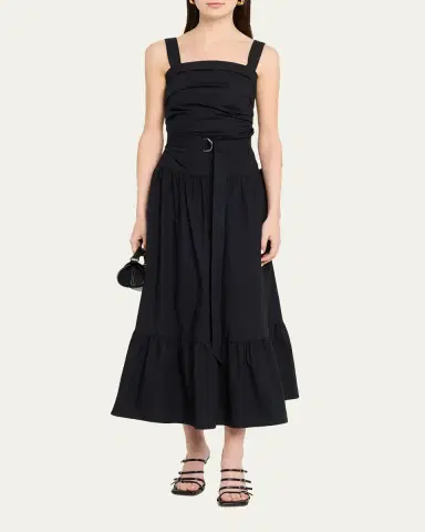 Proenza Schouler White Label Miranda Belted A-Line Maxi Dress | Thumbnail 5 Proenza Schouler White Label Miranda Belted A-Line Maxi Dress | Thumbnail 5