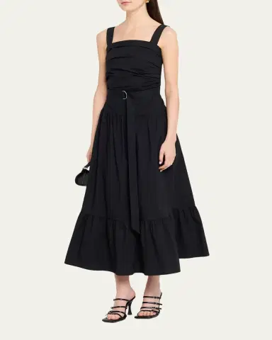 Proenza Schouler White Label Miranda Belted A-Line Maxi Dress | Thumbnail 7 Proenza Schouler White Label Miranda Belted A-Line Maxi Dress | Thumbnail 7