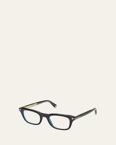 TOM FORD Men's Acetate Square Blue-Block Optical Frames | Thumbnail 2 TOM FORD Men's Acetate Square Blue-Block Optical Frames | Thumbnail 2