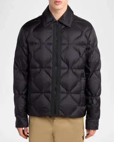 Moncler Men's Ashmere Short Down Shirt Jacket | Thumbnail 4 Moncler Men's Ashmere Short Down Shirt Jacket | Thumbnail 4