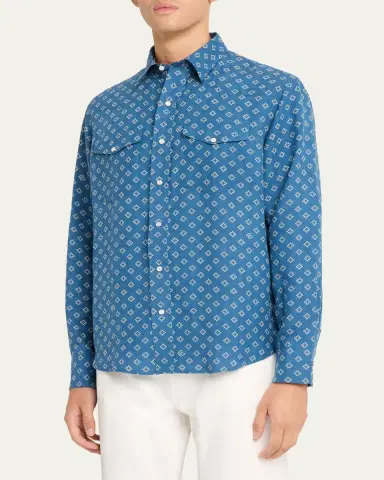Ralph Lauren Purple Label Men's Wendover Bandana Western Shirt | Thumbnail 4 Ralph Lauren Purple Label Men's Wendover Bandana Western Shirt | Thumbnail 4