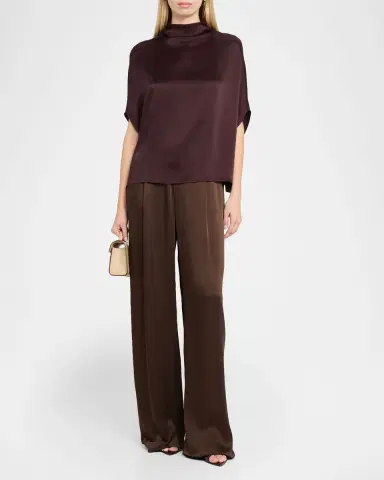 LAPOINTE Satin Cape Tee | Thumbnail 2 LAPOINTE Satin Cape Tee | Thumbnail 2