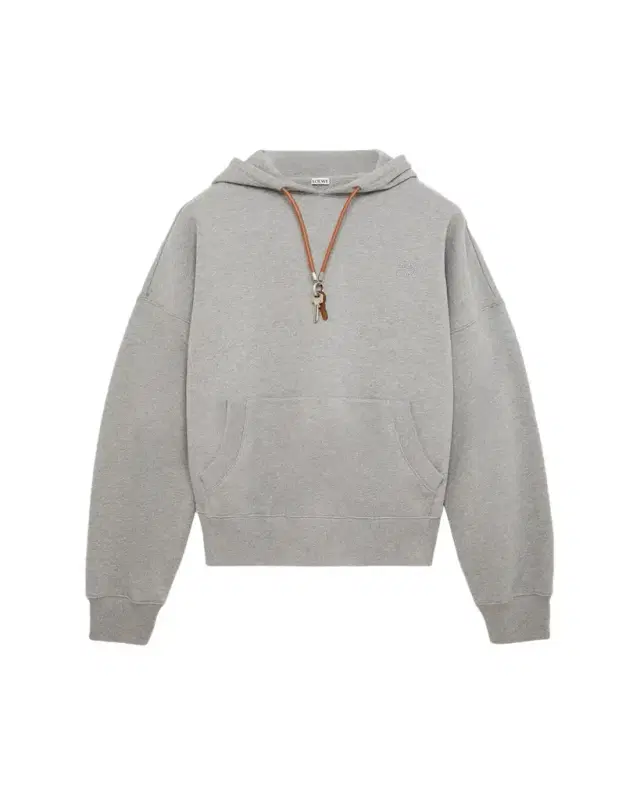 Men's Relaxed Fit Fleece Leather-Drawstring Hoodie Men's Relaxed Fit Fleece Leather-Drawstring Hoodie