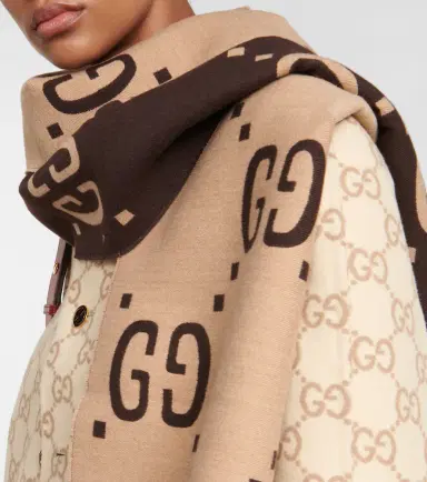 Gucci GG jacquard wool and silk scarf | Thumbnail 4 Gucci GG jacquard wool and silk scarf | Thumbnail 4