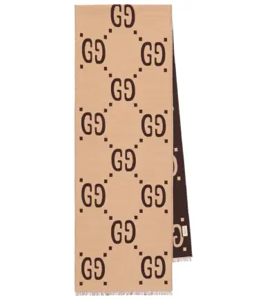Gucci GG jacquard wool and silk scarf | Thumbnail 1 Gucci GG jacquard wool and silk scarf | Thumbnail 1