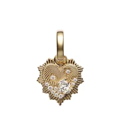 Foundrae Heart Love Token Mini 18kt gold pendant with diamonds | Thumbnail 1 Foundrae Heart Love Token Mini 18kt gold pendant with diamonds | Thumbnail 1