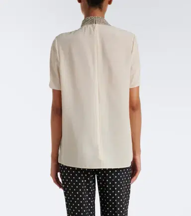 Valentino Embellished silk crêpe de chine top | Thumbnail 5 Valentino Embellished silk crêpe de chine top | Thumbnail 5