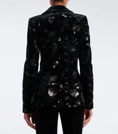 Elie Saab Sequined velvet blazer | Thumbnail 4 Elie Saab Sequined velvet blazer | Thumbnail 4