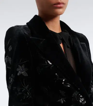 Elie Saab Sequined velvet blazer | Thumbnail 6 Elie Saab Sequined velvet blazer | Thumbnail 6