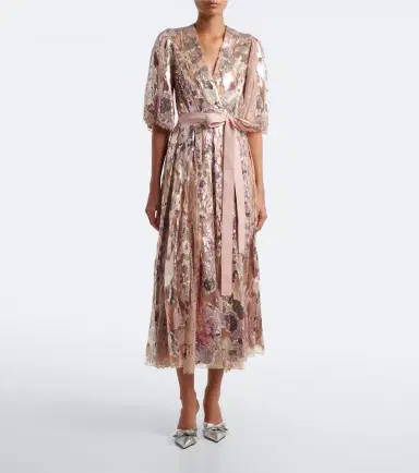 Elie Saab Sequined silk-blend tulle wrap dress | Thumbnail 3 Elie Saab Sequined silk-blend tulle wrap dress | Thumbnail 3