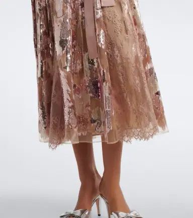 Elie Saab Sequined silk-blend tulle wrap dress | Thumbnail 4 Elie Saab Sequined silk-blend tulle wrap dress | Thumbnail 4