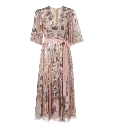 Elie Saab Sequined silk-blend tulle wrap dress | Thumbnail 1 Elie Saab Sequined silk-blend tulle wrap dress | Thumbnail 1
