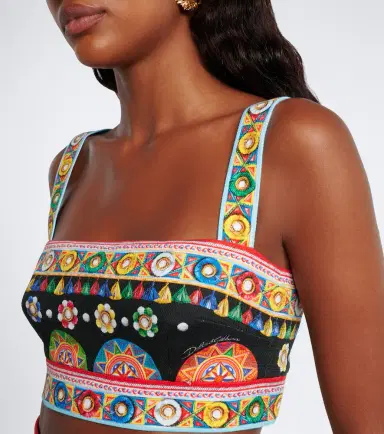Dolce & Gabbana Carretto cotton crop top | Thumbnail 5 Dolce & Gabbana Carretto cotton crop top | Thumbnail 5