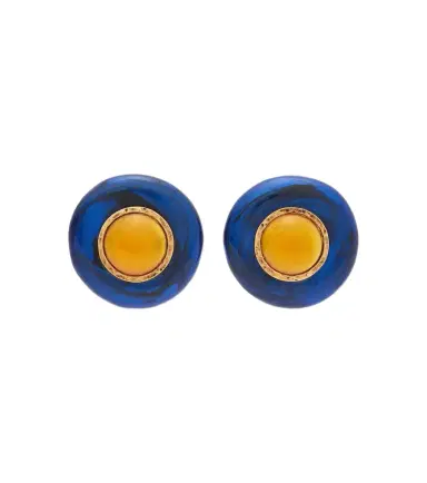 Saint Laurent Embellished clip-on earrings | Thumbnail 1 Saint Laurent Embellished clip-on earrings | Thumbnail 1