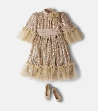 Patachou Sequined ruffled tulle dress | Thumbnail 4 Patachou Sequined ruffled tulle dress | Thumbnail 4