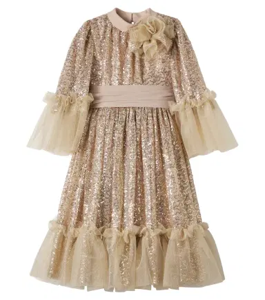 Patachou Sequined ruffled tulle dress | Thumbnail 1 Patachou Sequined ruffled tulle dress | Thumbnail 1