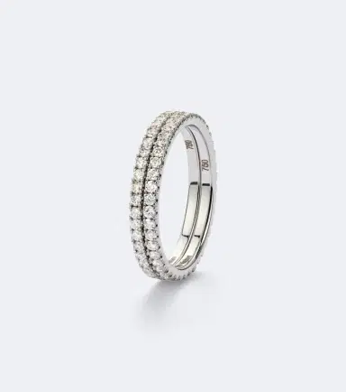 Suzanne Kalan Midi 18kt white gold tech ring jackets with diamonds | Thumbnail 2 Suzanne Kalan Midi 18kt white gold tech ring jackets with diamonds | Thumbnail 2