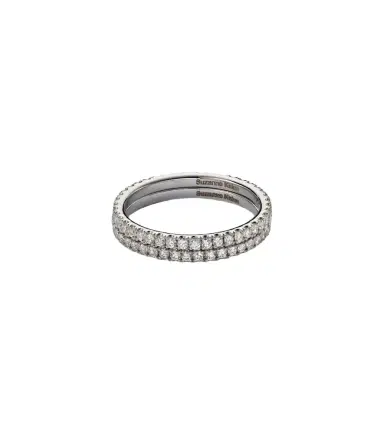Suzanne Kalan Midi 18kt white gold tech ring jackets with diamonds | Thumbnail 1 Suzanne Kalan Midi 18kt white gold tech ring jackets with diamonds | Thumbnail 1