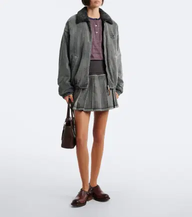 Miu Miu Corduroy cotton bomber jacket | Thumbnail 5 Miu Miu Corduroy cotton bomber jacket | Thumbnail 5