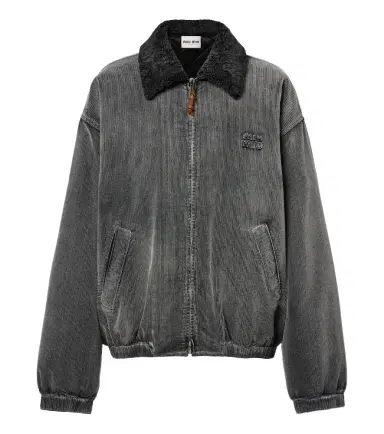 Miu Miu Corduroy cotton bomber jacket | Thumbnail 1 Miu Miu Corduroy cotton bomber jacket | Thumbnail 1
