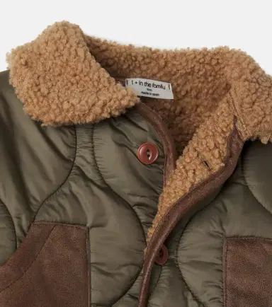 1 + in the Family Baby Emerald teddy-trimmed quilted jacket | Thumbnail 2 1 + in the Family Baby Emerald teddy-trimmed quilted jacket | Thumbnail 2