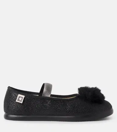 Bonton Pomponette Mary Jane flats | Thumbnail 2 Bonton Pomponette Mary Jane flats | Thumbnail 2