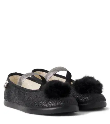 Bonton Pomponette Mary Jane flats | Thumbnail 1 Bonton Pomponette Mary Jane flats | Thumbnail 1