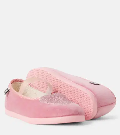 Bonton Sarah glitter velvet Mary Jane flats | Thumbnail 5 Bonton Sarah glitter velvet Mary Jane flats | Thumbnail 5