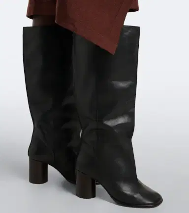 Lemaire Crease leather knee-high boots | Thumbnail 5 Lemaire Crease leather knee-high boots | Thumbnail 5