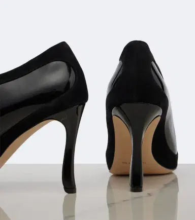 Manolo Blahnik Ters suede and patent leather pumps | Thumbnail 2 Manolo Blahnik Ters suede and patent leather pumps | Thumbnail 2