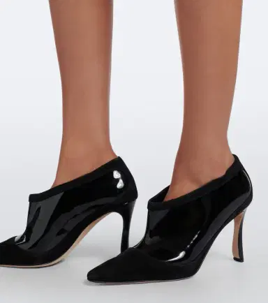 Manolo Blahnik Ters suede and patent leather pumps | Thumbnail 6 Manolo Blahnik Ters suede and patent leather pumps | Thumbnail 6